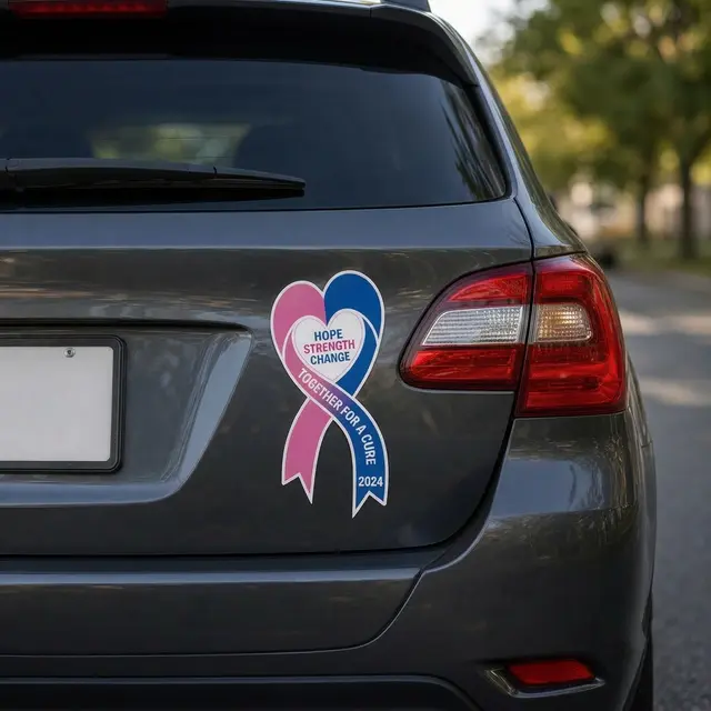 Ribbon Heart Car Sign Magnet view 5