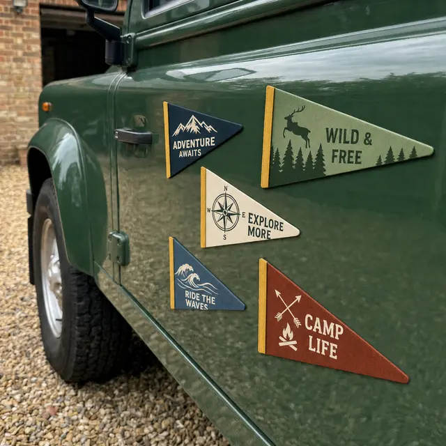 Pennant Car Sign Magnet 7.125 x 3.75 view 2