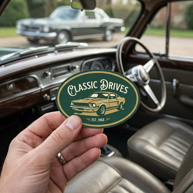 Car Sign Oval Magnet 6 x 4 view 2