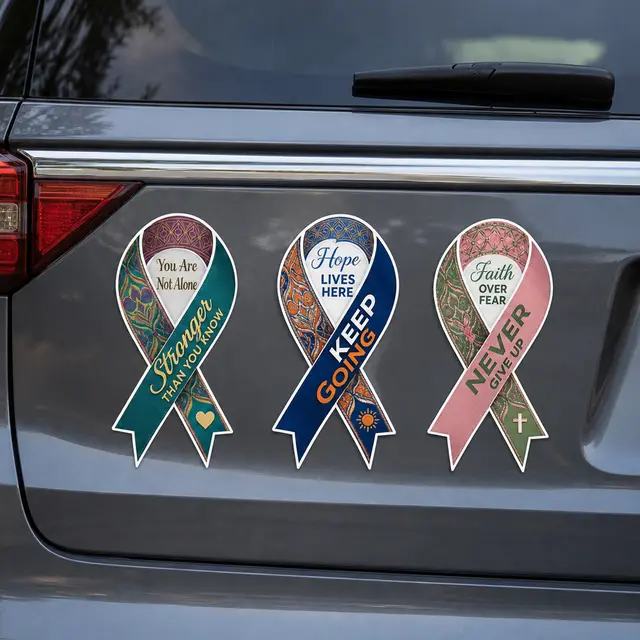 Ribbon Car Sign Magnet view 2