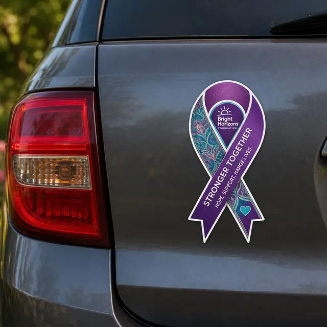 Ribbon Car Sign Magnet view 4