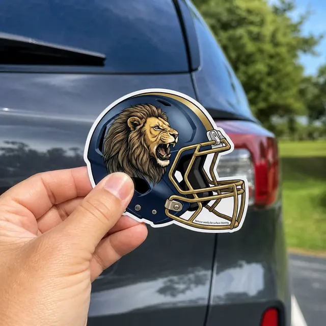 Small Helmet Car Sign Magnet view 5