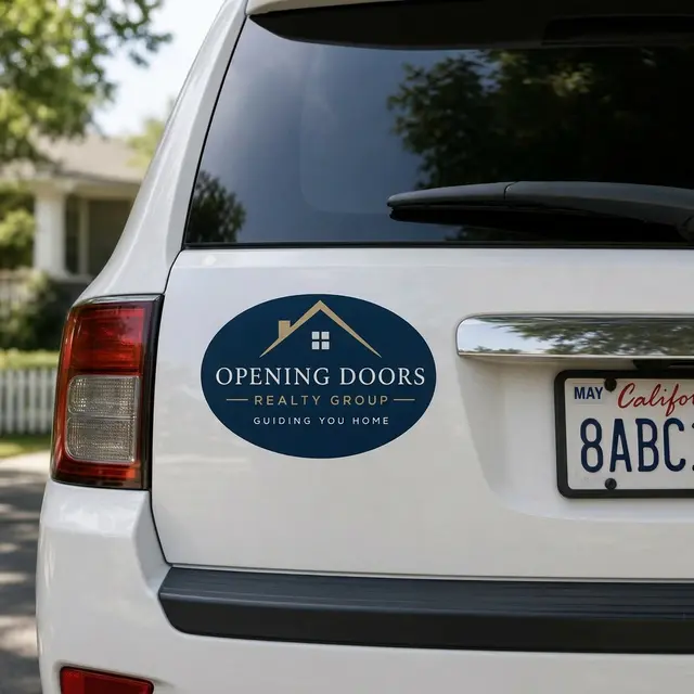 Car Sign Oval Magnet 11-1/8 x 16-1/2 view 2