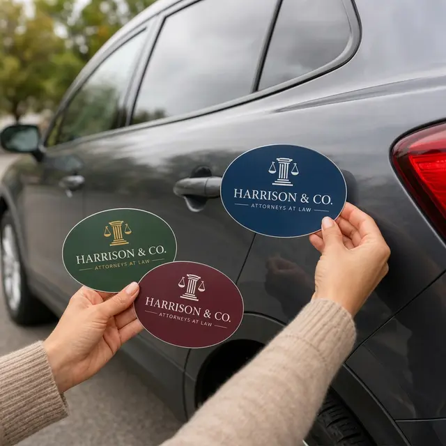 Car Sign Oval Magnet 11-1/8 x 16-1/2 view 5