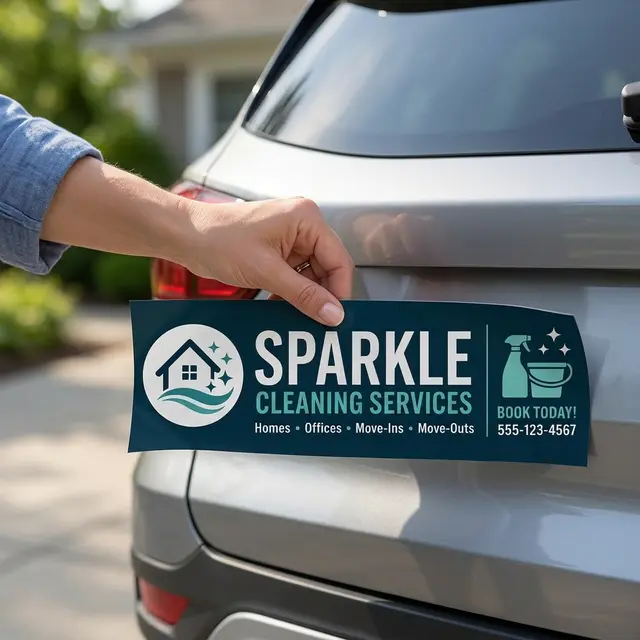 Car Sign Magnet 8 x 22 view 4