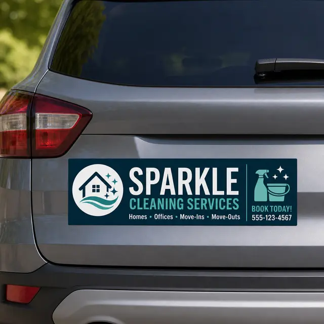 Car Sign Magnet 8 x 22 view 5