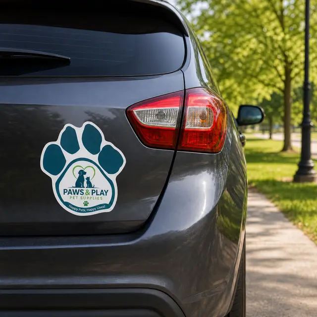 Paw Print Car Sign Magnet view 3