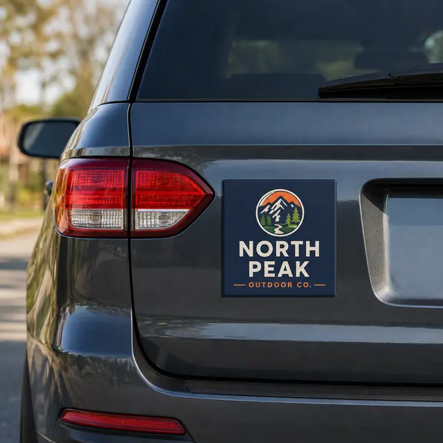 Car Sign Square Magnet 4 x 4 view 2