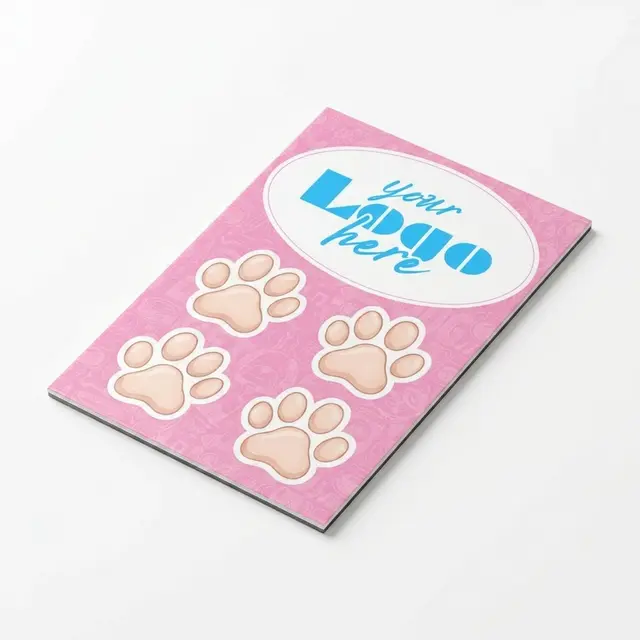 2 in 1 Oval Car Magnet with 4 Paw Prints view 2