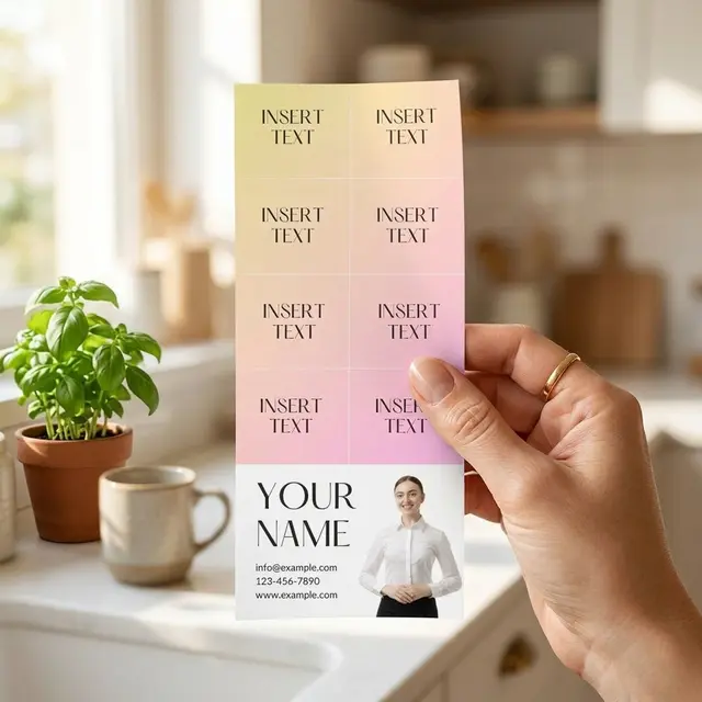 Business Card Magnet w/ 8 Message Magnets view 4