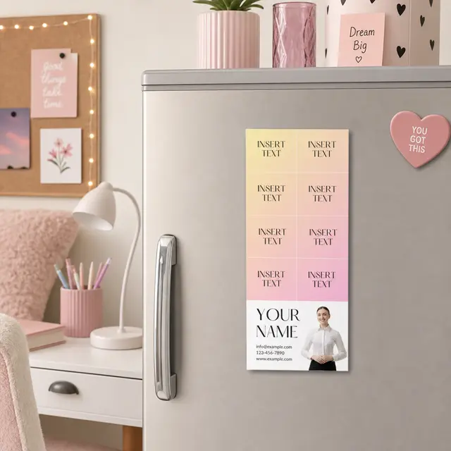 Business Card Magnet w/ 8 Message Magnets view 5