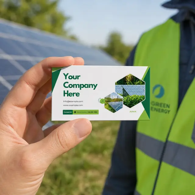 Go Green Business Card Magnet view 4