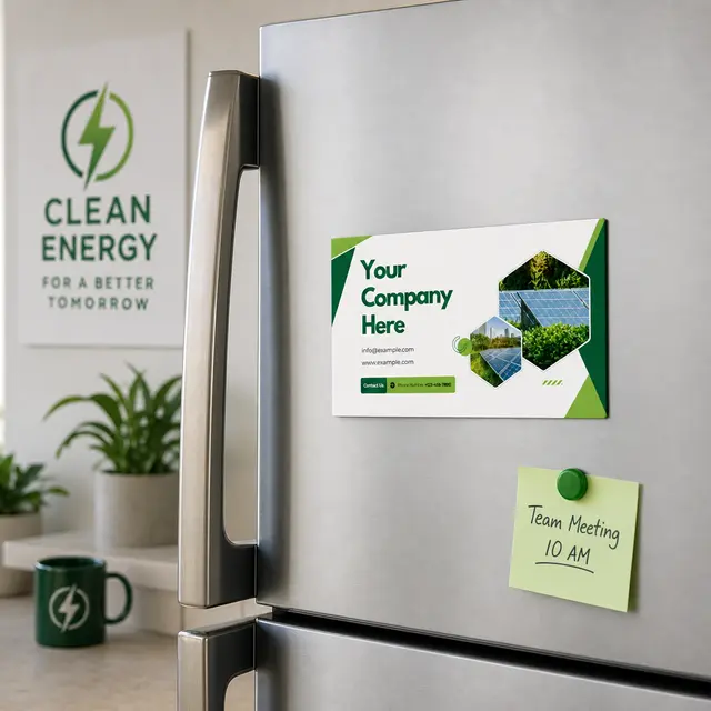 Go Green Business Card Magnet view 5