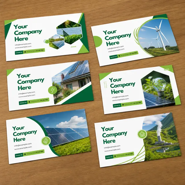 Go Green Business Card Magnet view 6