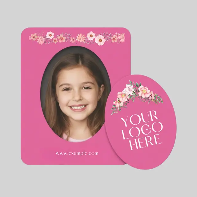 Oval Punch Out Picture Frame Magnets view 1