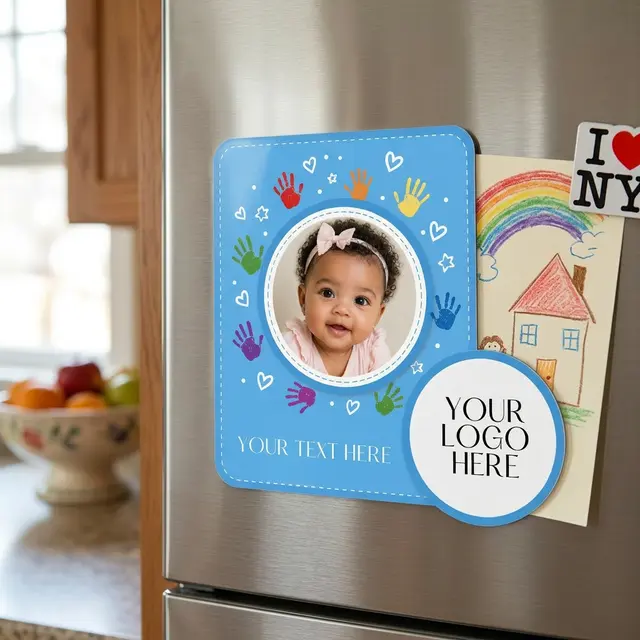 Circle Punch Out Picture Frame Magnet view 3