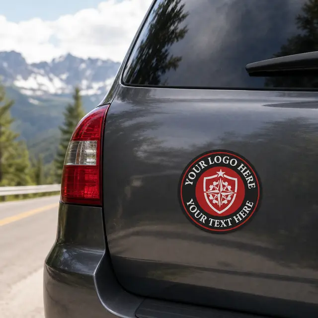Circle 5-3/4 Diameter Car Sign Magnet view 2