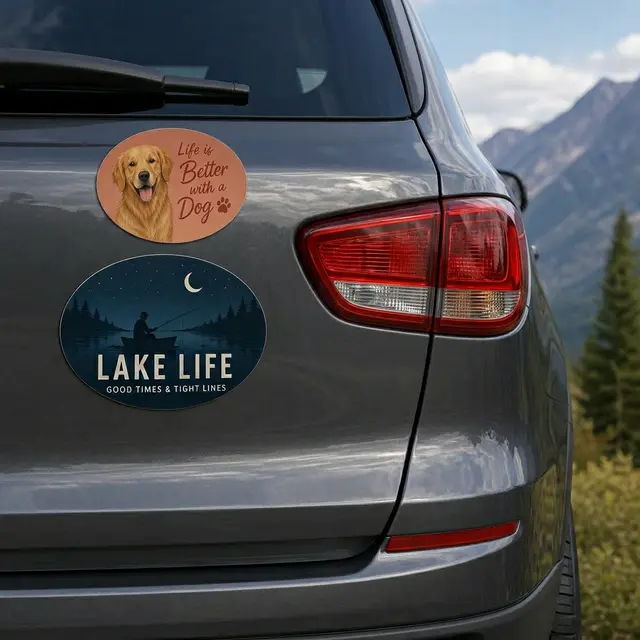 Car Sign Oval Magnet 5 x 4 view 4