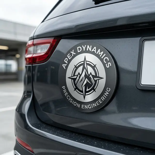 Car Sign Circle Magnet 4 1/2 in diam view 3