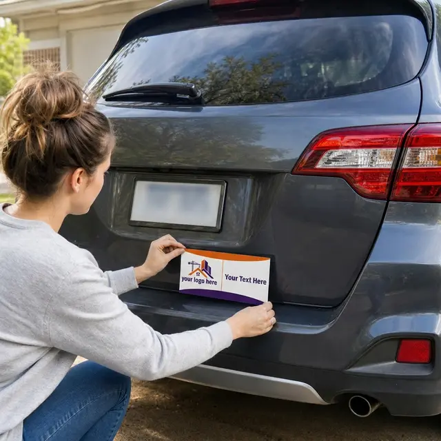 Car Sign Small Rectangle Magnet view 6