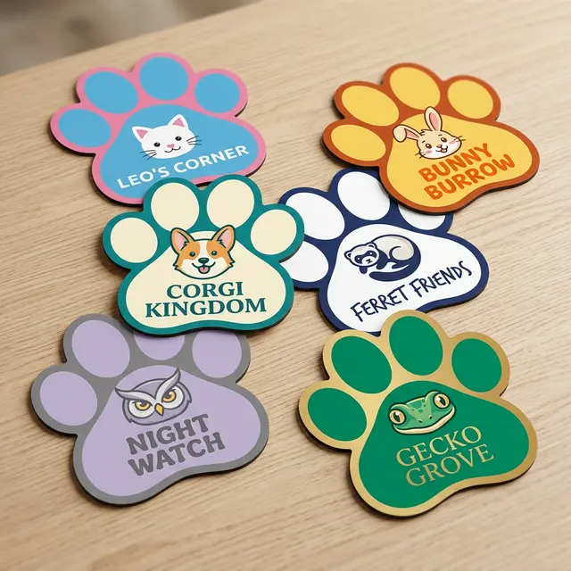 Paw Print Car Magnet 5.75 x 5.75 view 6