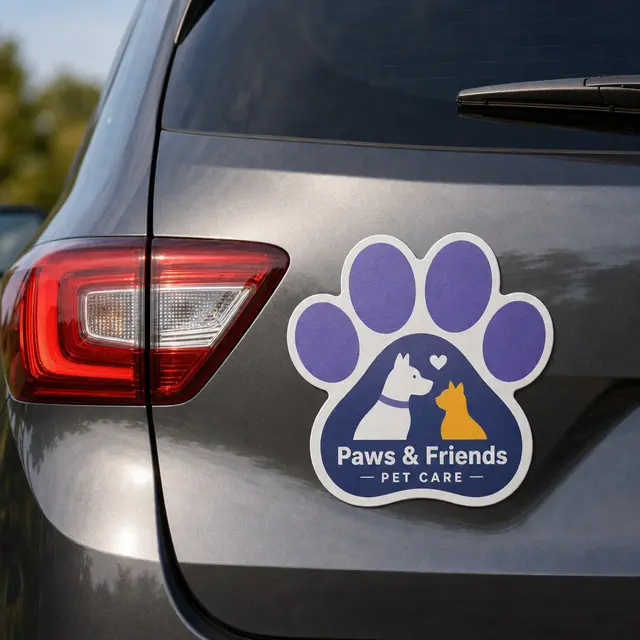 Paw Print Car Magnet 5.75 x 5.75 view 7