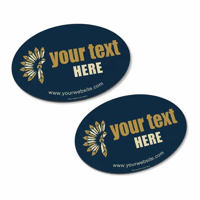 Small Oval Car Sign Magnet view 2