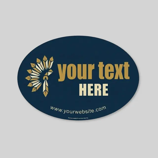 Small Oval Car Sign Magnet view 1