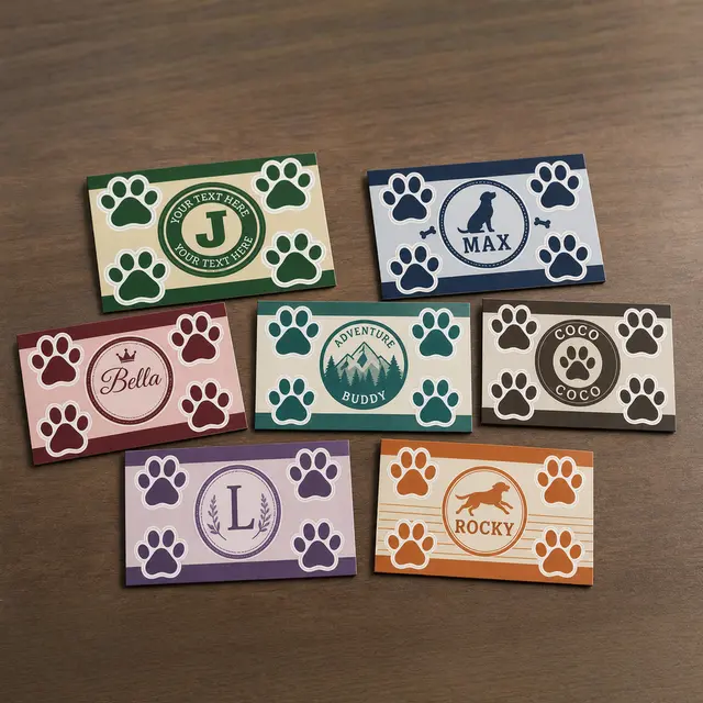 2 in1 Circle Car Magnet with 4 Paw Prints view 4