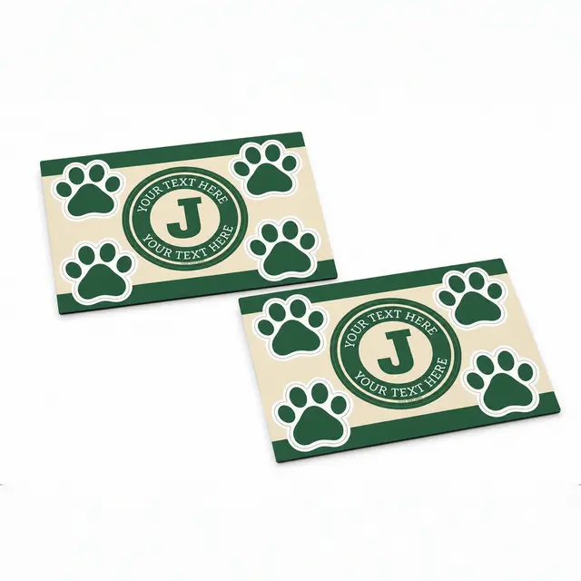 2 in1 Circle Car Magnet with 4 Paw Prints view 5