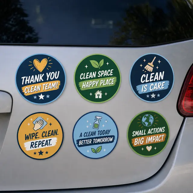 Car Sign Magnet 5 1/2 in diam view 4
