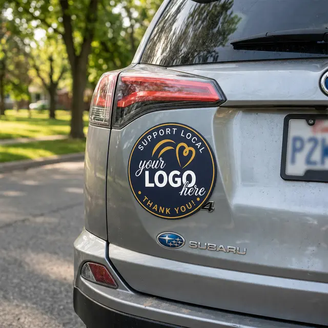 Car Sign Circle Magnet 5 in diam view 4