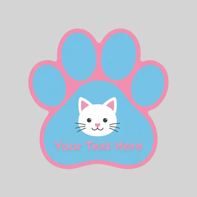 Paw Print Car Magnet 5.75 x 5.75 view 1