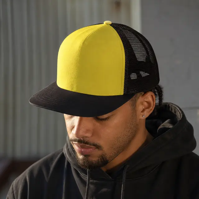Custom District ® Flat Bill Snapback Trucker Cap view 6