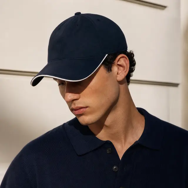 Custom Port Authority Signature Sandwich Bill Cap - Dark/All view 3