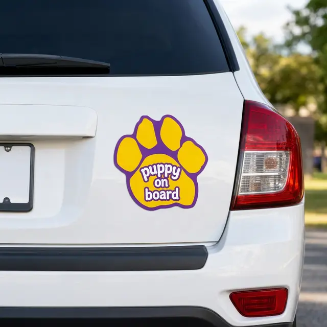 Paw Print Car Sign Magnet view 6