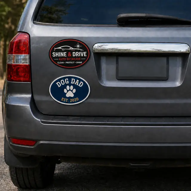 Car Sign Oval Magnet 6 x 4 view 4
