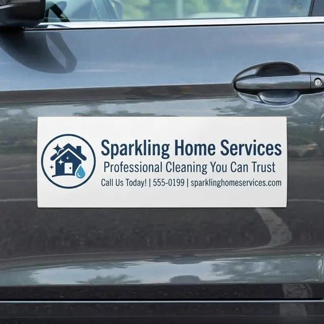 Car Sign Magnet 8 x 22 view 3