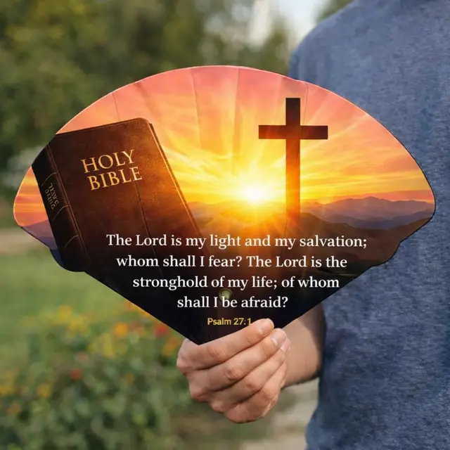 Bible Inspirational Expandable Hand Fan view 2