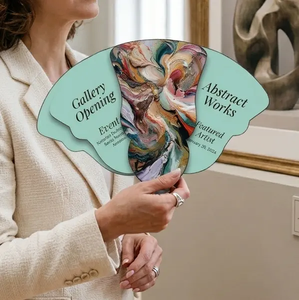 Large 4 Part Expandable Hand Fan view 2