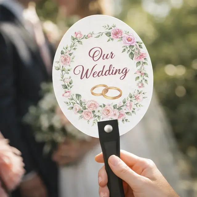 Wedding Hand Fan view 2