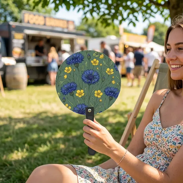 Circle Hand Fan view 2
