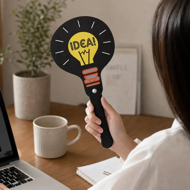 Light Bulb Hand Fan view 2