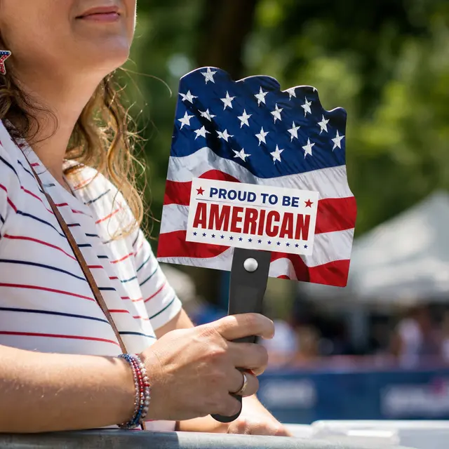 Flag Hand Fan view 2