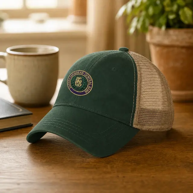 Custom Washed Cotton Mesh Back Trucker Cap view 5