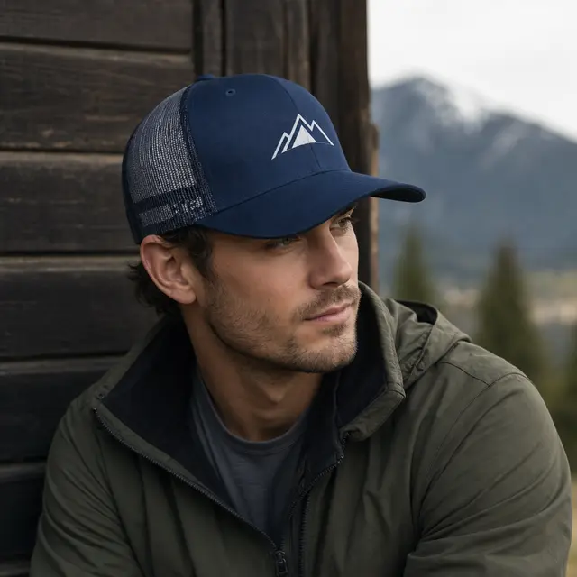Custom Yupoong Flexfit 6-Panel Trucker Cap view 4