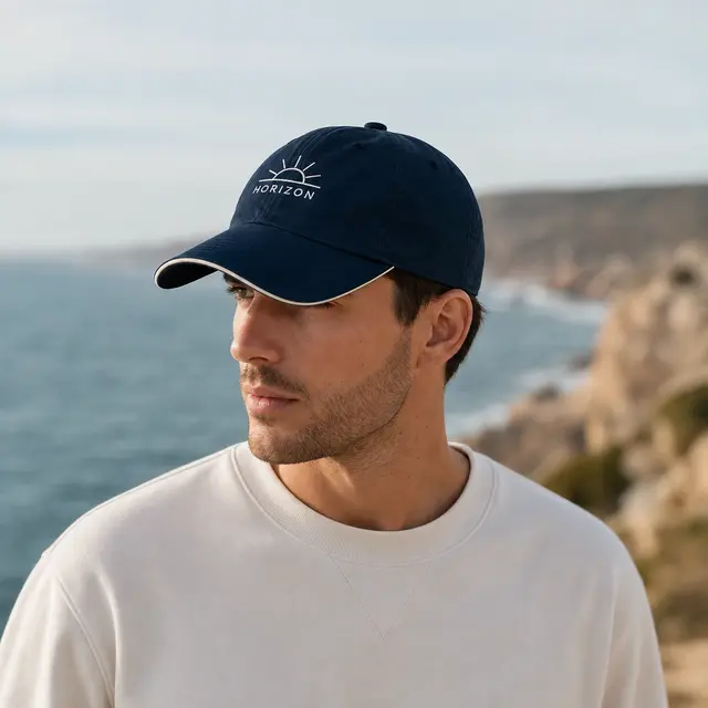 Custom Port Authority Signature Sandwich Bill Cap - Dark/All view 4
