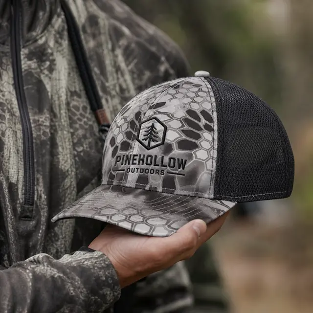 Custom Port Authority ® Performance Camouflage Mesh Back Snapback Cap view 6