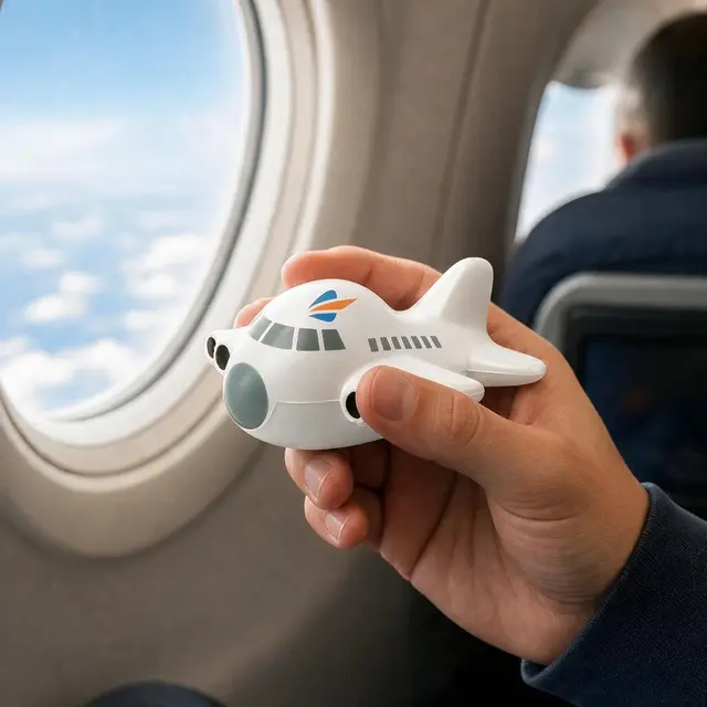 Fat Cartoon Airplane Stress Ball view 3