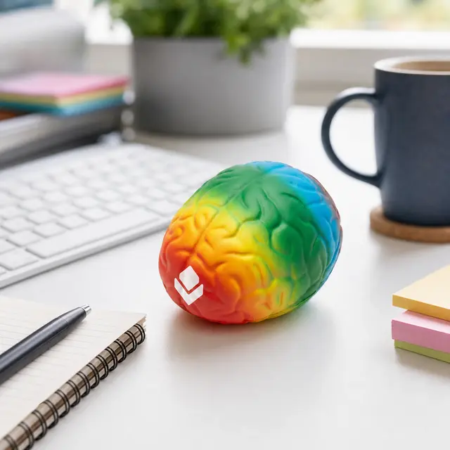 Rainbow Brain Stress Ball view 3